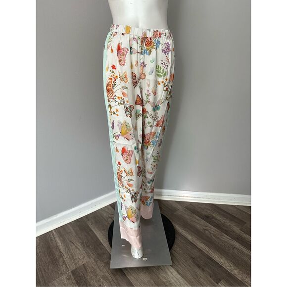 NWT My Beachy Side Printed Straight Leg Pull-on Cropped Pants Multicolor Small - Picture 3 of 8